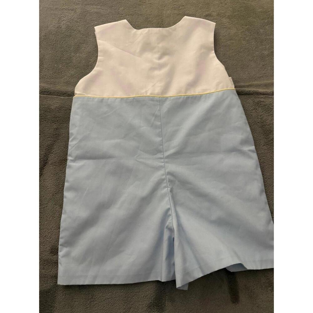 TBBC Beaufort Bonnet Co Baby Romper 12-18M Blue White Colorblock - Picture 4 of 5